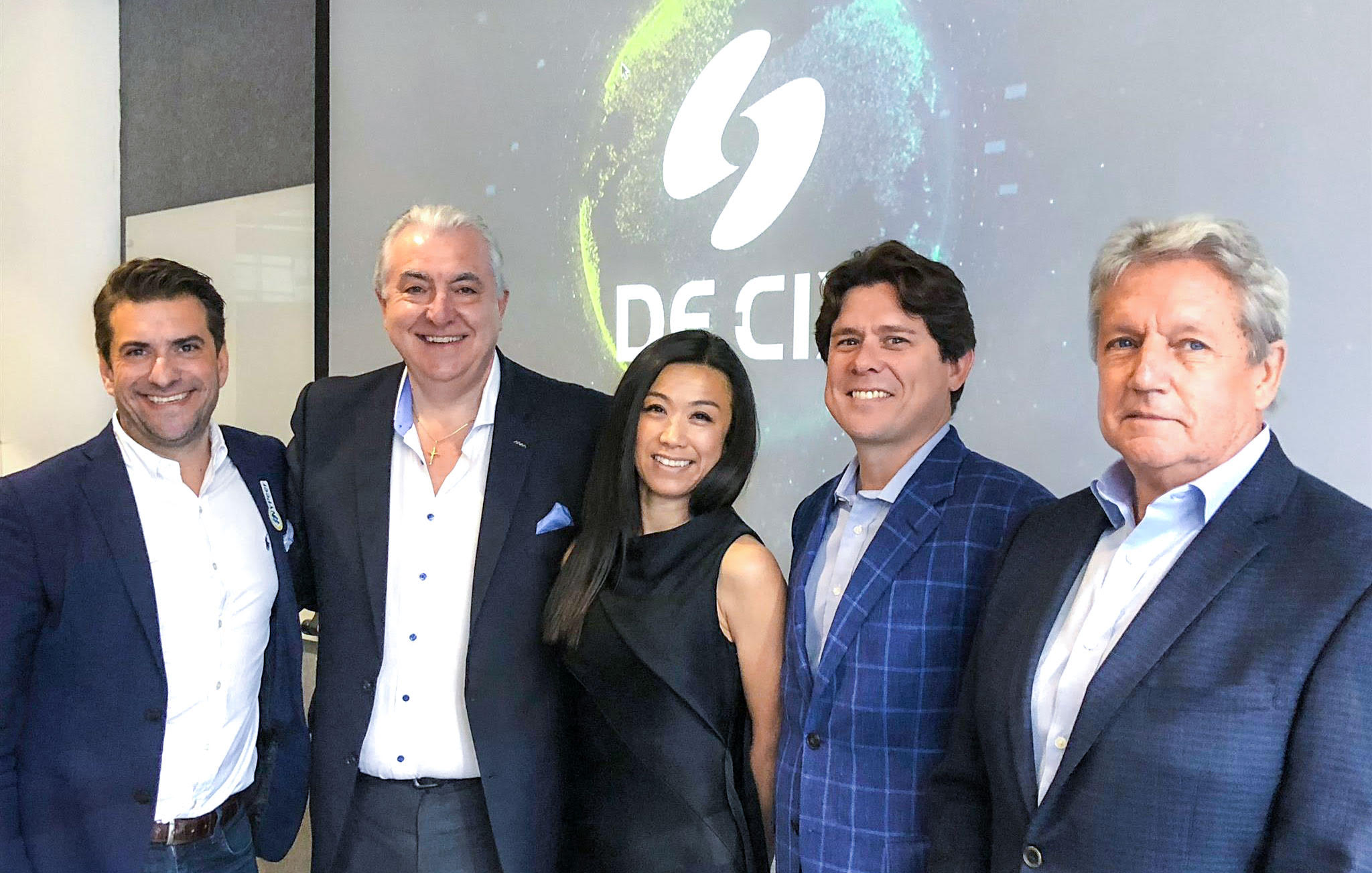 Left to Right: Ivo A. Ivanov, CEO, DE-CIX International Carl Roberts, Chief Commercial Officer, Epsilon Jezzibell Gilmore, SVP Business Development PacketFabric  Hunter Newby, Partner, 1025Connect Michael Sauer, Vice President Americas, Partner and Federal, Aqua Comms